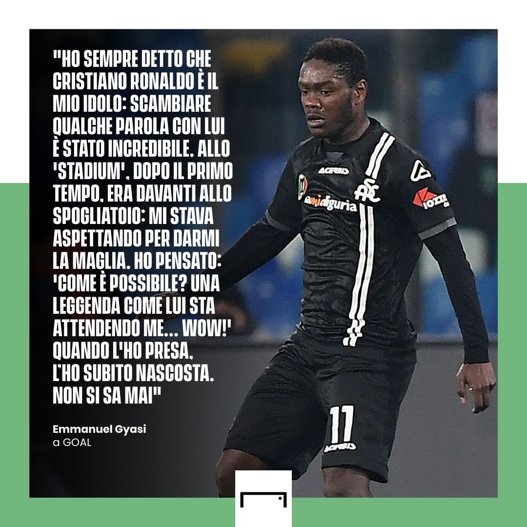 Gyasi Exclusive GOAL PS about Cristiano Ronaldo