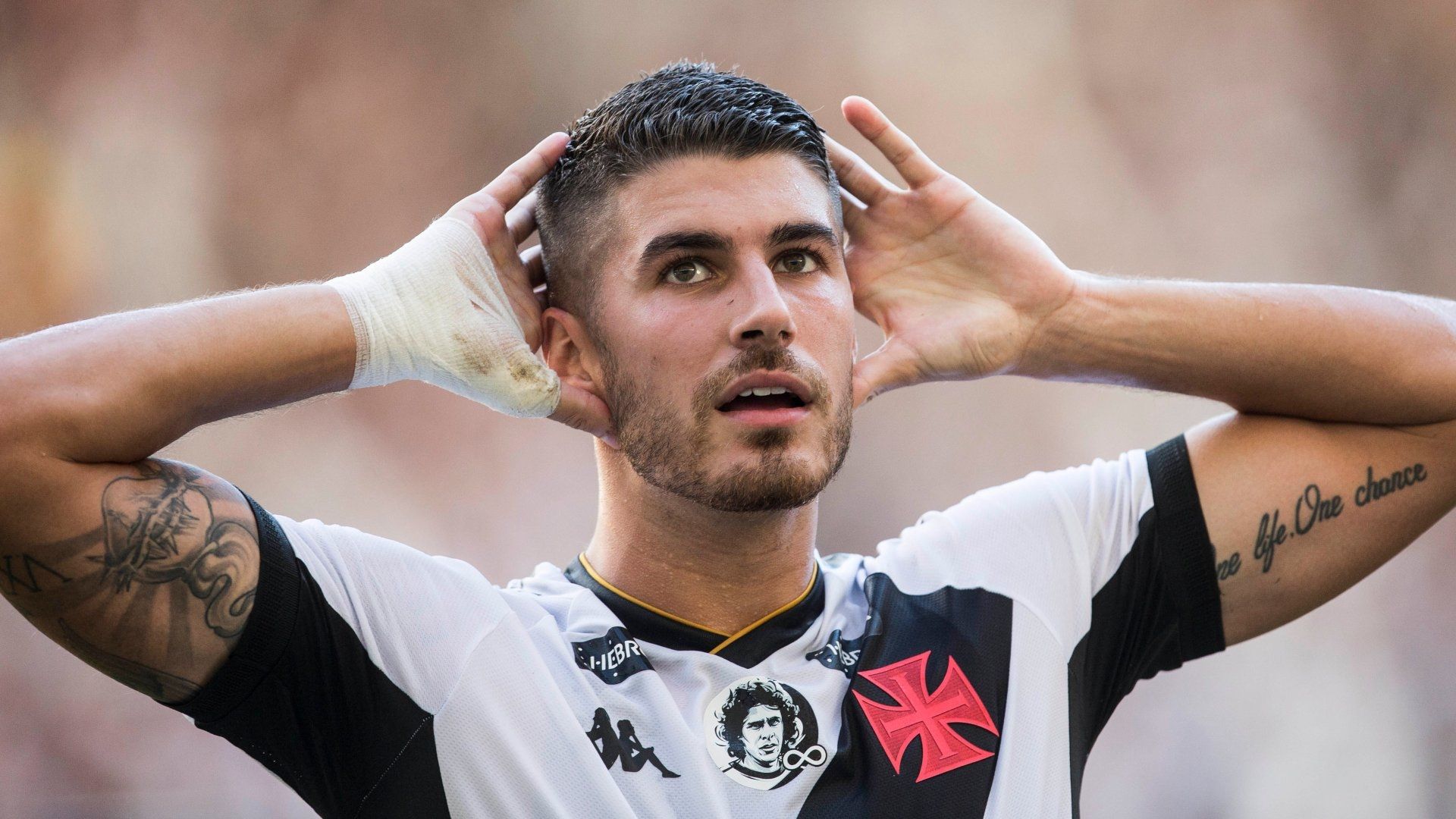 Pedro Raul comemora gol em Vasco x Palmeiras, pelo Brasileirão, 23/04/2023