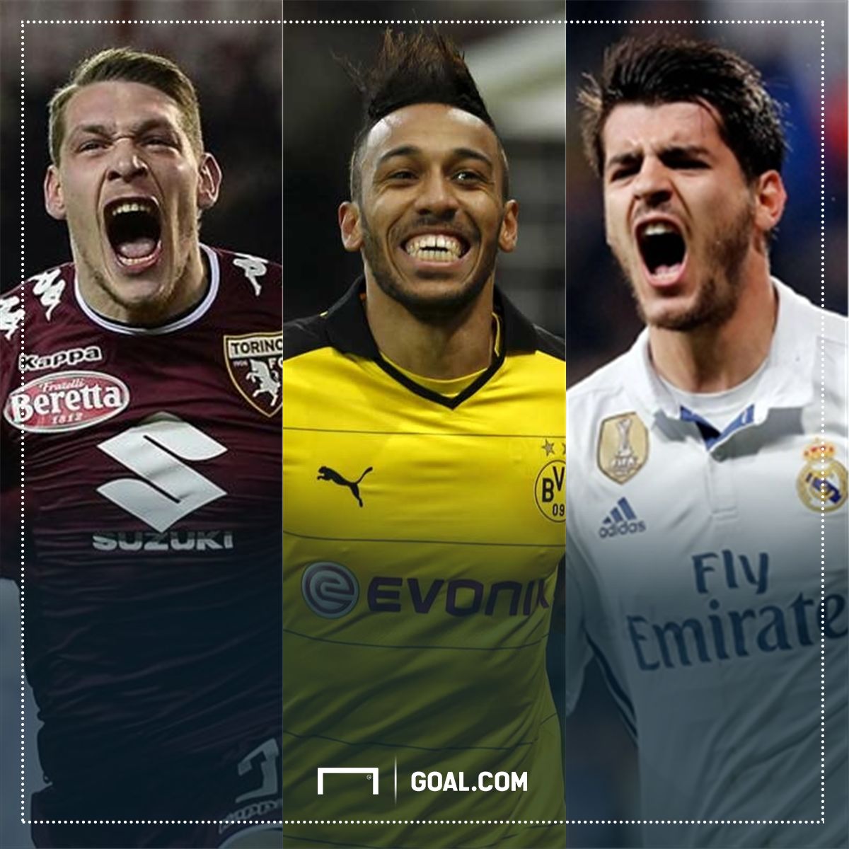 Belotti Aubameyang Morata