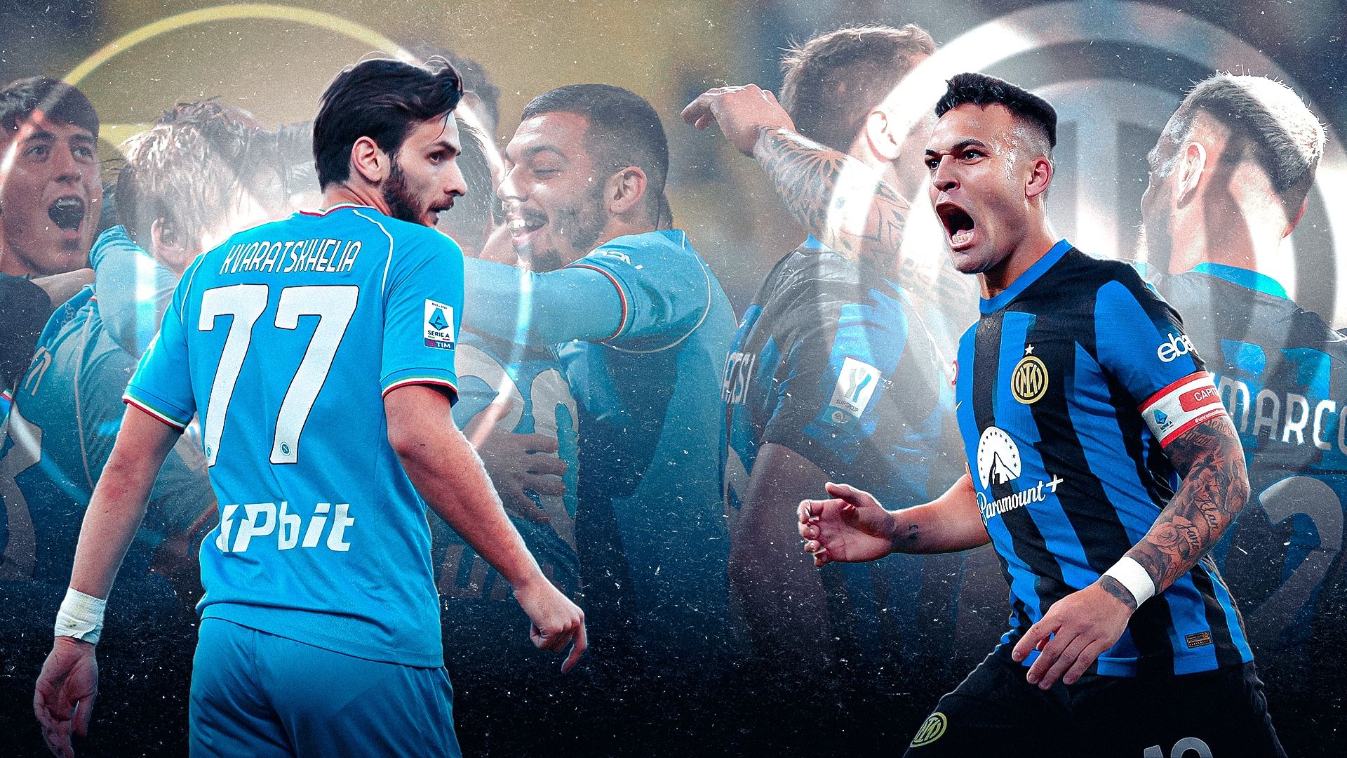 Kvaratskhelia Lautaro Martinez Napoli Inter GFX Supercoppa 22012024
