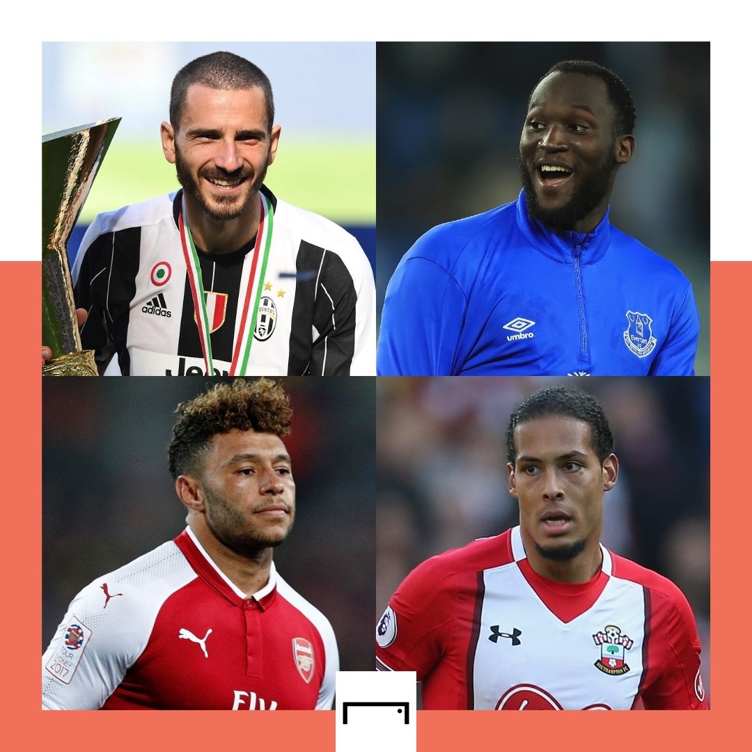 Leonardo Bonucci Romelu Lukaku Alex Oxlade-Chamberlain Virgil van Dijk GFX