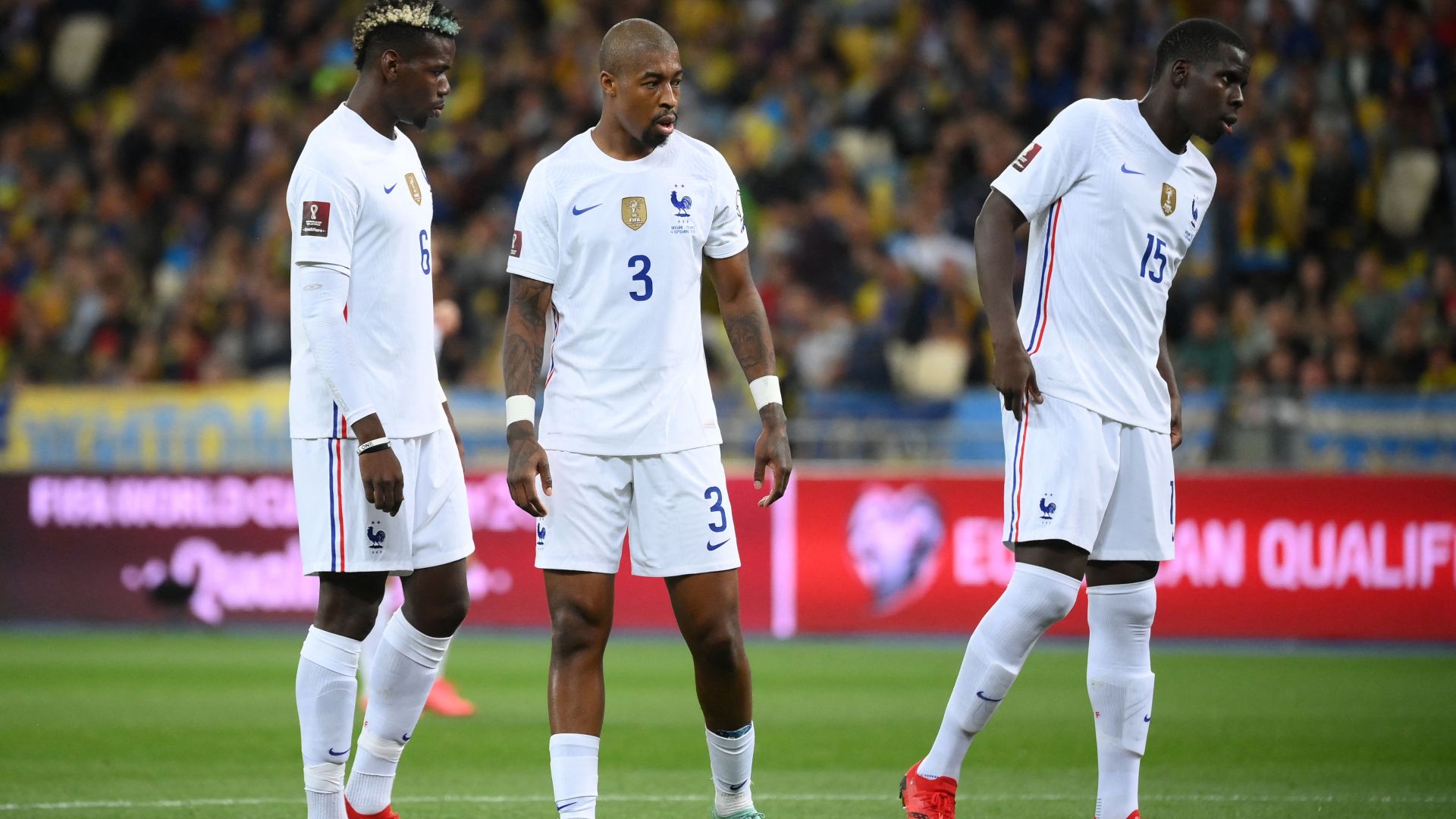 Presnel Kimpembe Paul Pogba Kurt Zouma Ukraine France World Cup Qualifiers 04092021