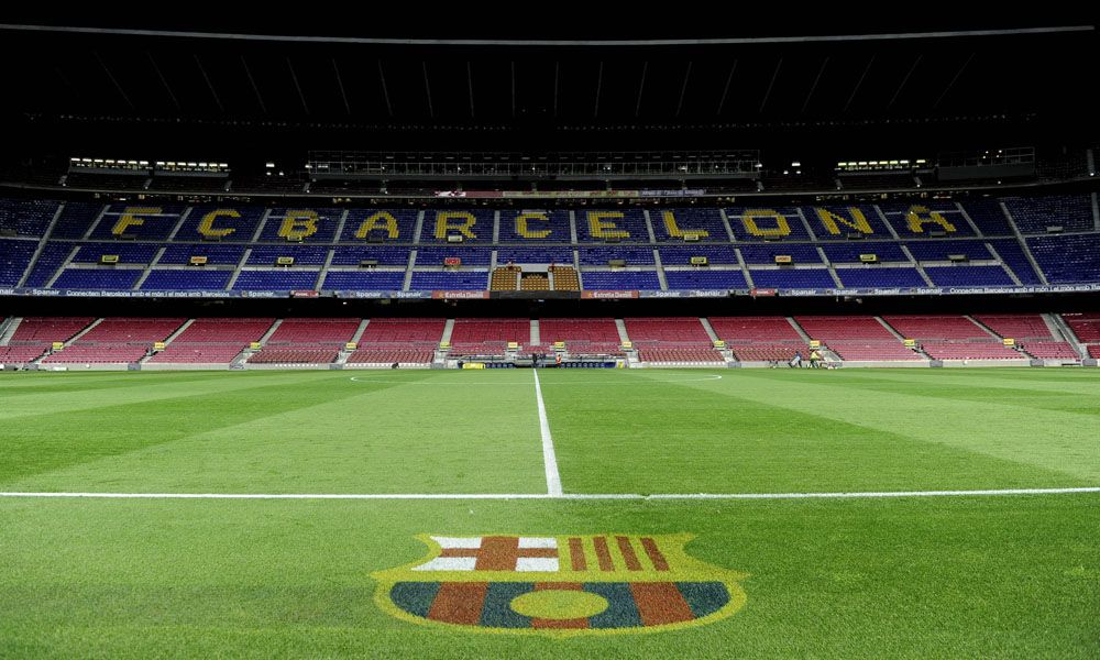 Interior view of the Camp Nou stadium FC Barcelona