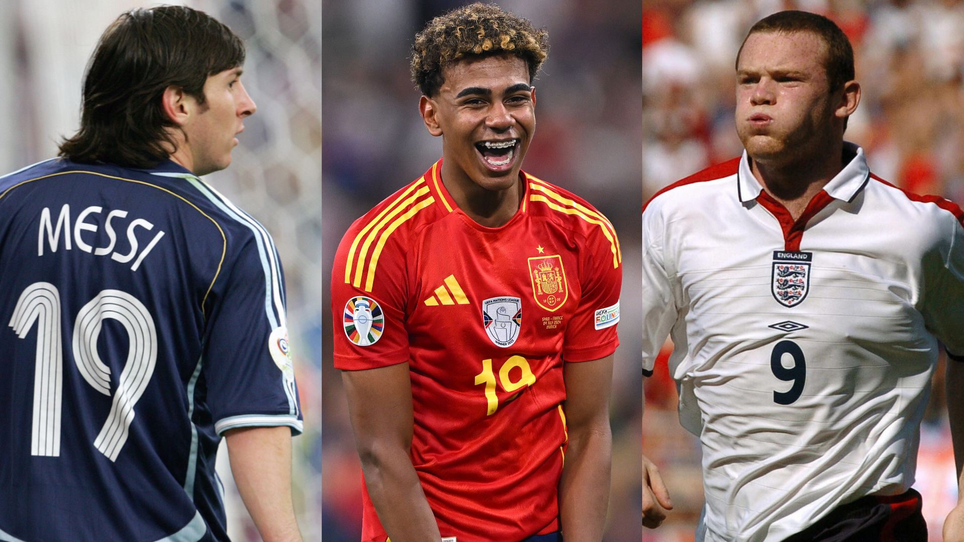 Lamine Yamal Lionel Messi Wayne Rooney