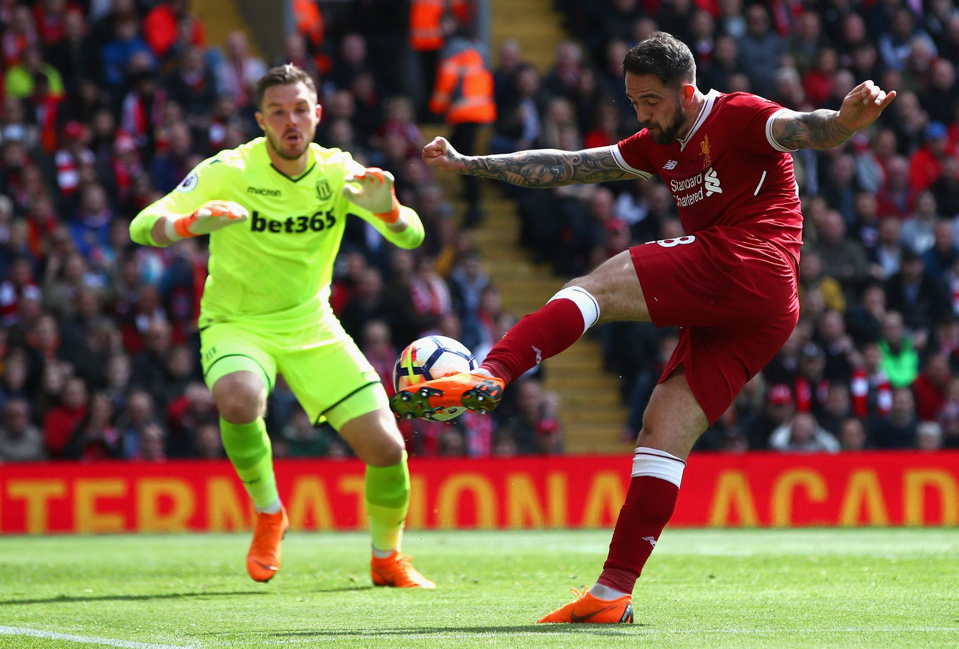 Danny Ings Jack Butland Liverpool Stoke City Premier League
