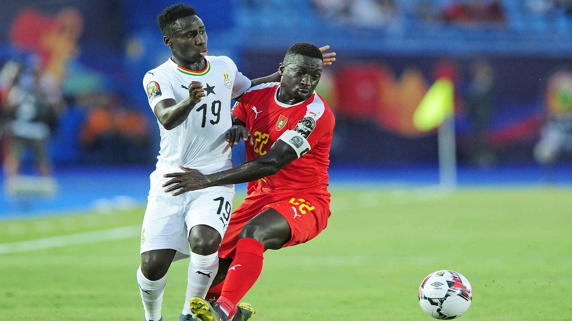 Samuel Owusu of Ghana and Mamadu Cande of Guinea-Bissau