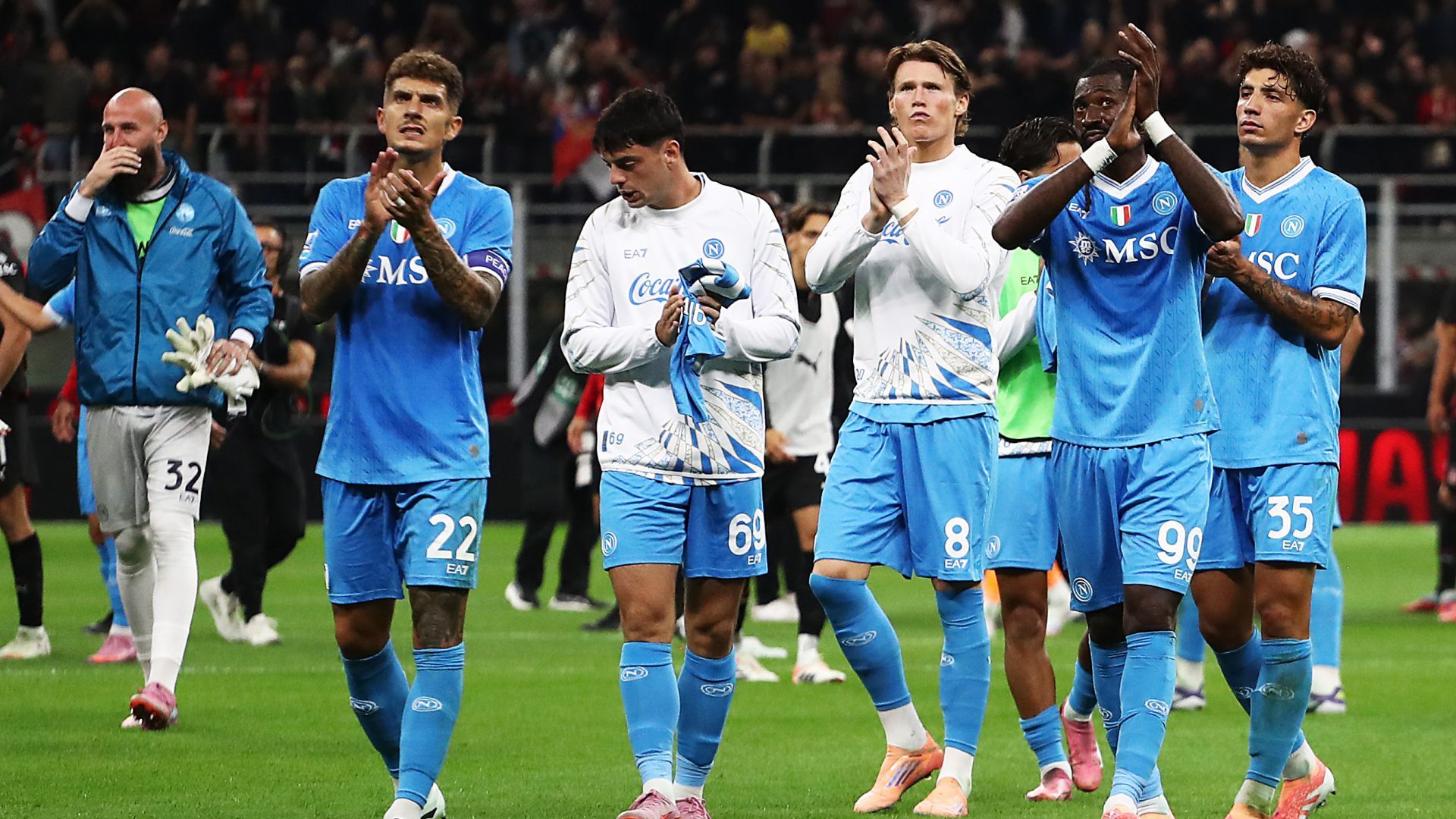 Napoli players Milan Napoli Serie A