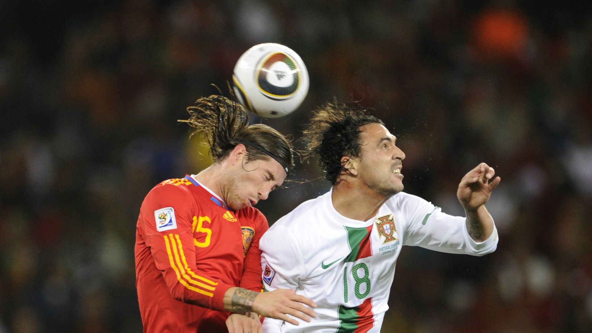 Sergio Ramos Hugo Almeida Spain Portugal WC 2010