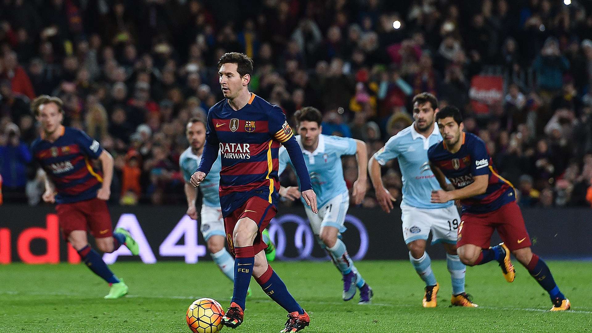 Lionel Messi Luis Suarez Barcelona Celta Vigo Elfmeter Penalty 14022016