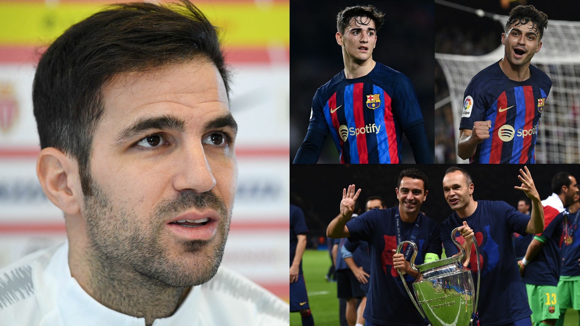 Cesc Fabregas Pedri Gavi Iniesta Xavi