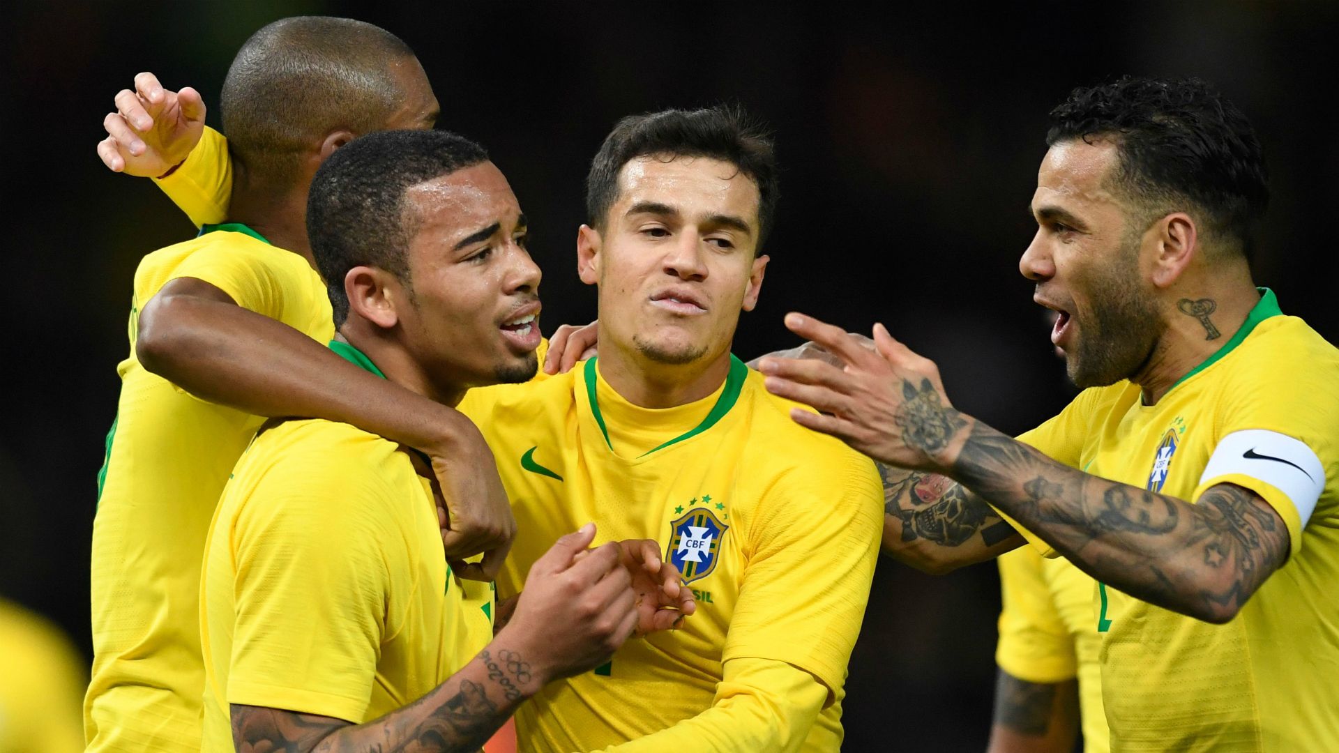 Philippe Coutinho Gabriel Jesus Daniel Alves I Brasil Alemanha I 27 03 18