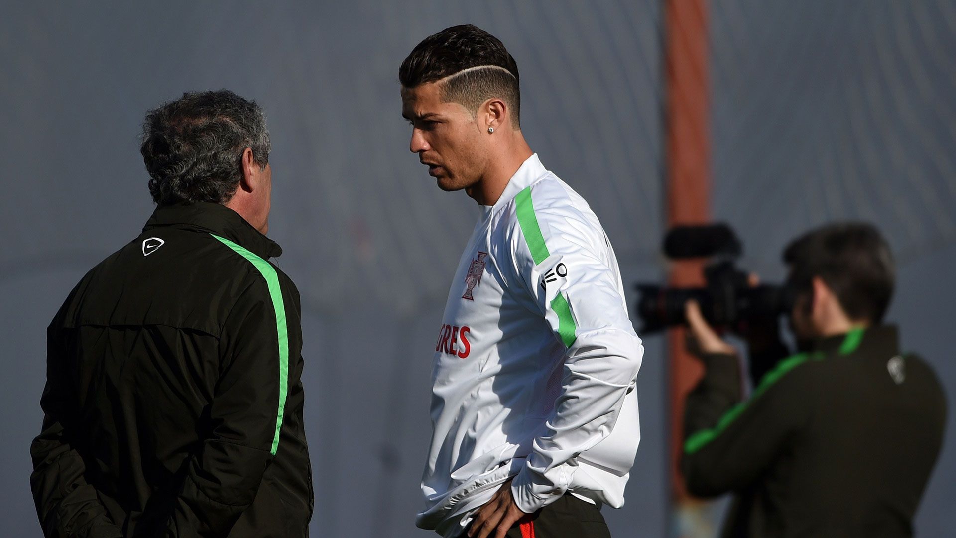 Fernando Santos Cristiano Ronaldo Portugal Training 28032015