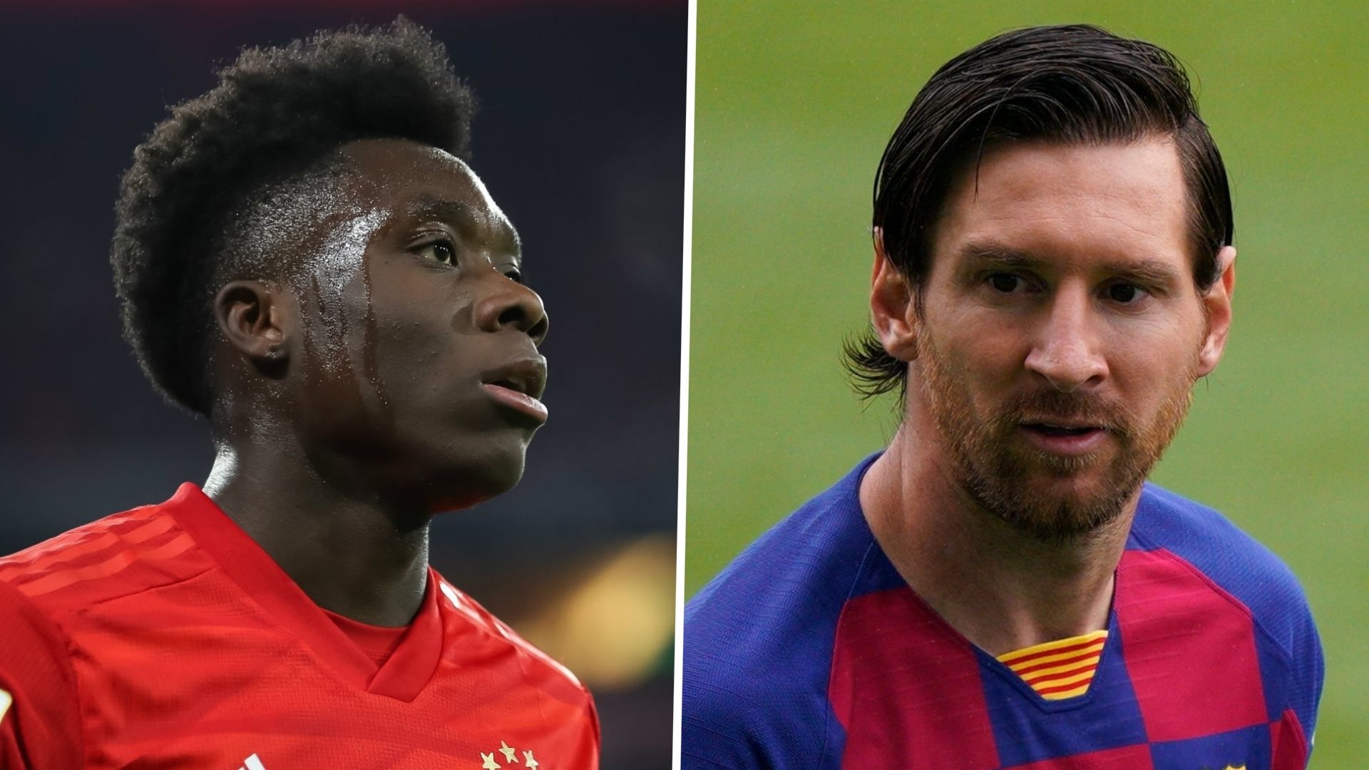 Alphonso Davies Lionel Messi Bayern Munich Barcelona 2019-20
