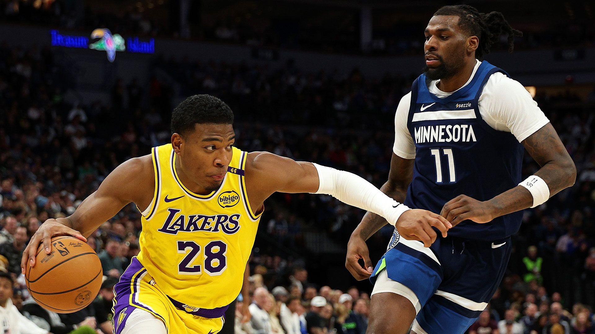 hachimura lakers wolves