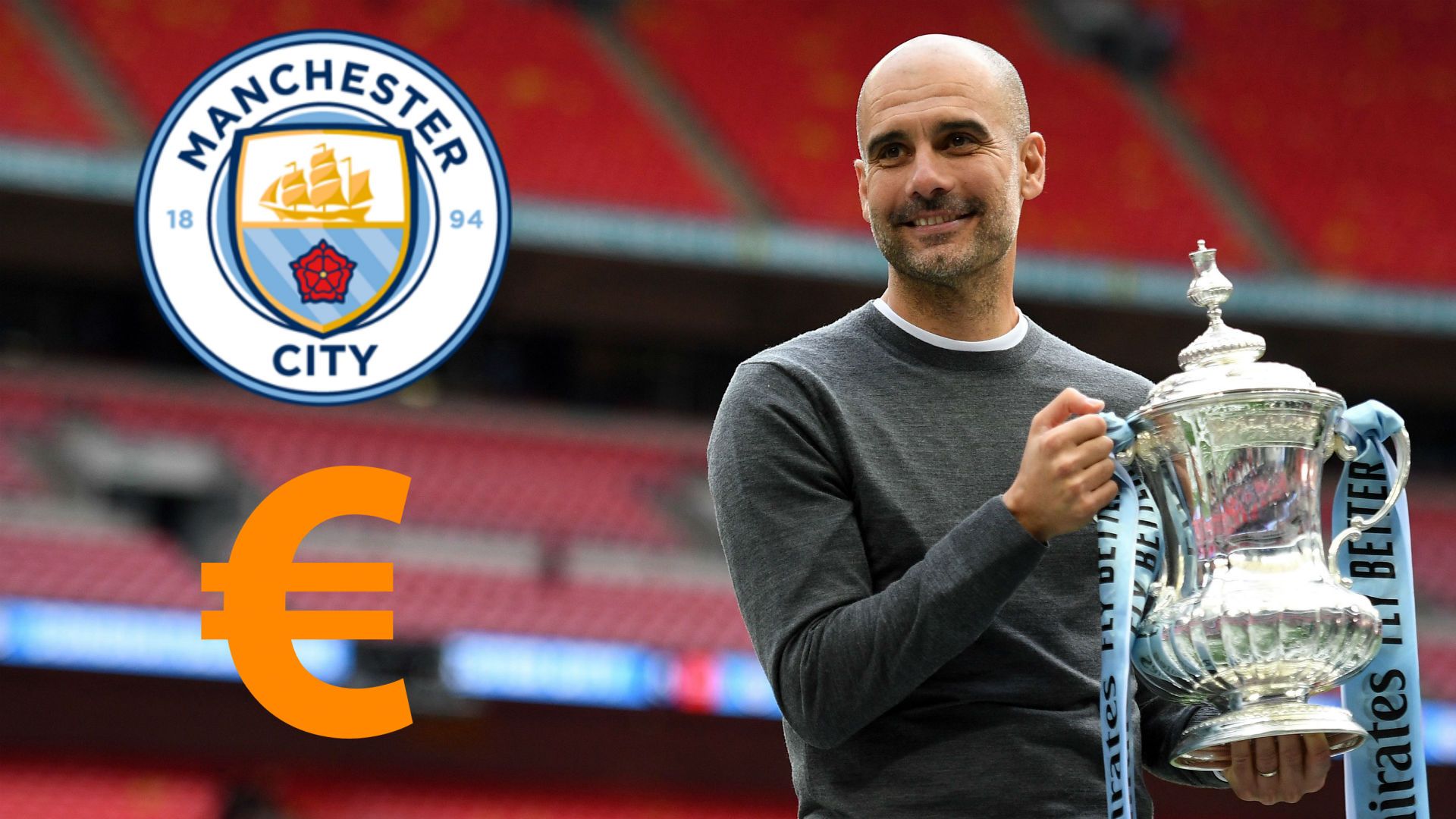 Guardiola Manchester City euro logo