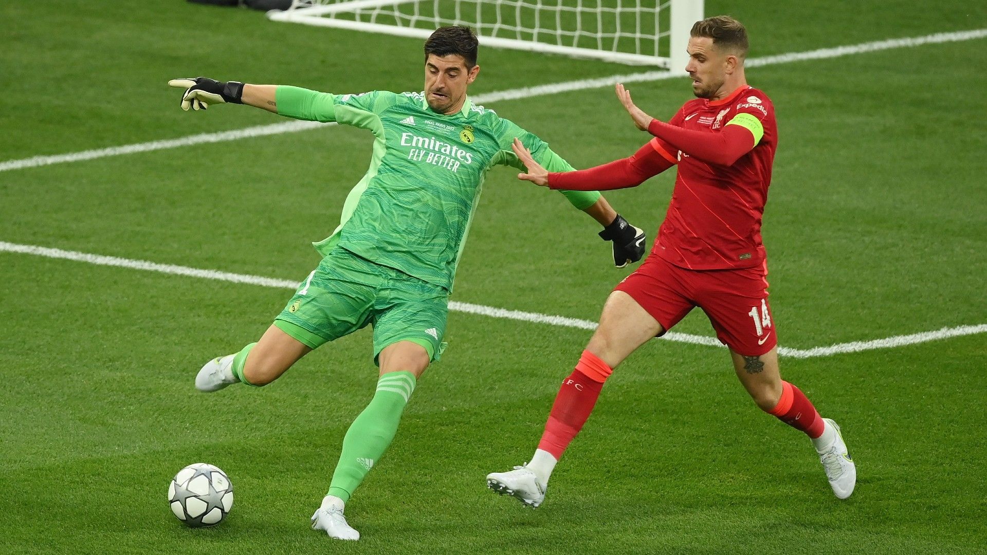 Thibaut Courtois Jordan Henderson Real Madrid Liverpool Champions League 2022