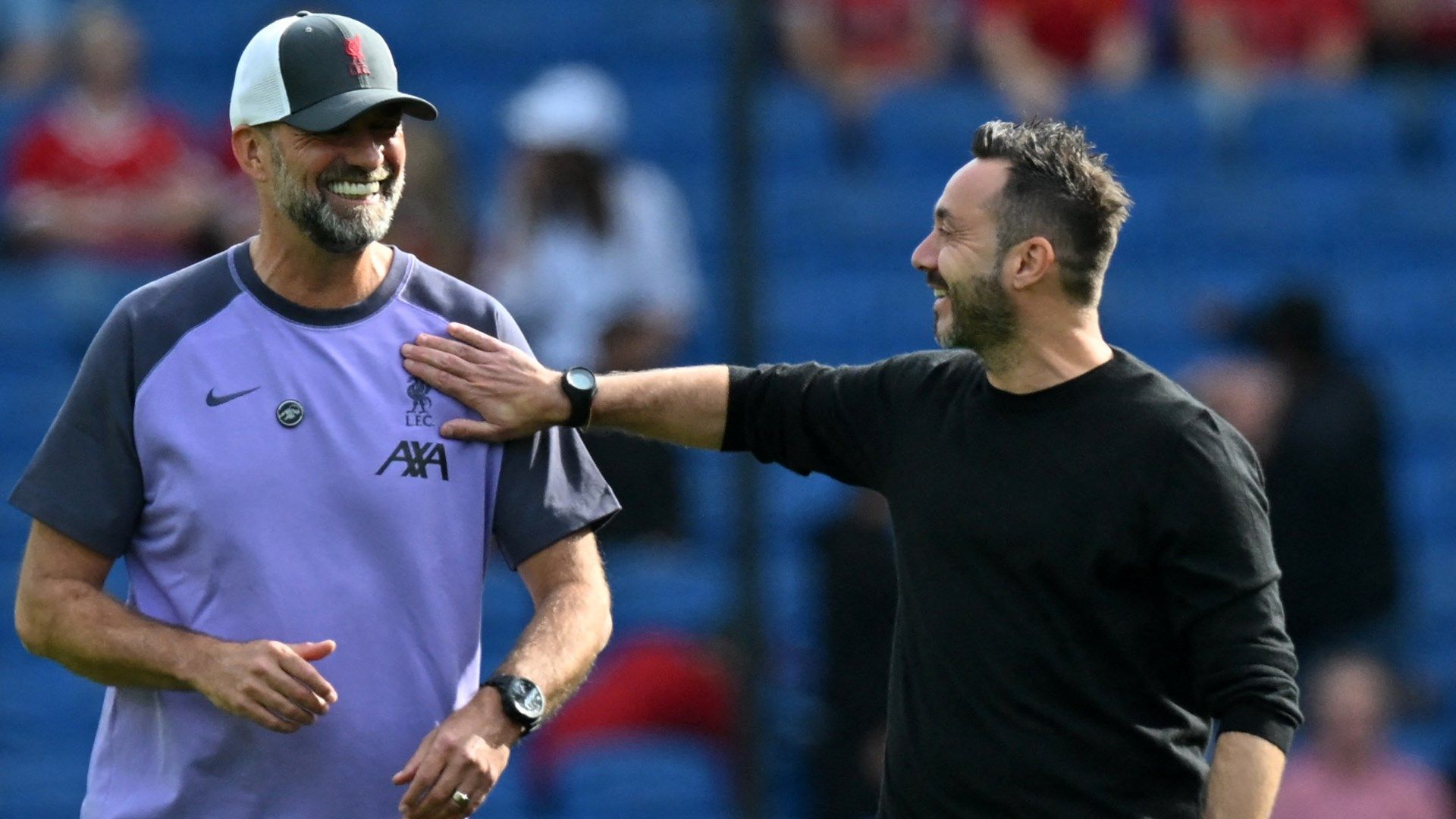 Roberto De Zerbi Jurgen Klopp Brighton Liverpool 2023-24