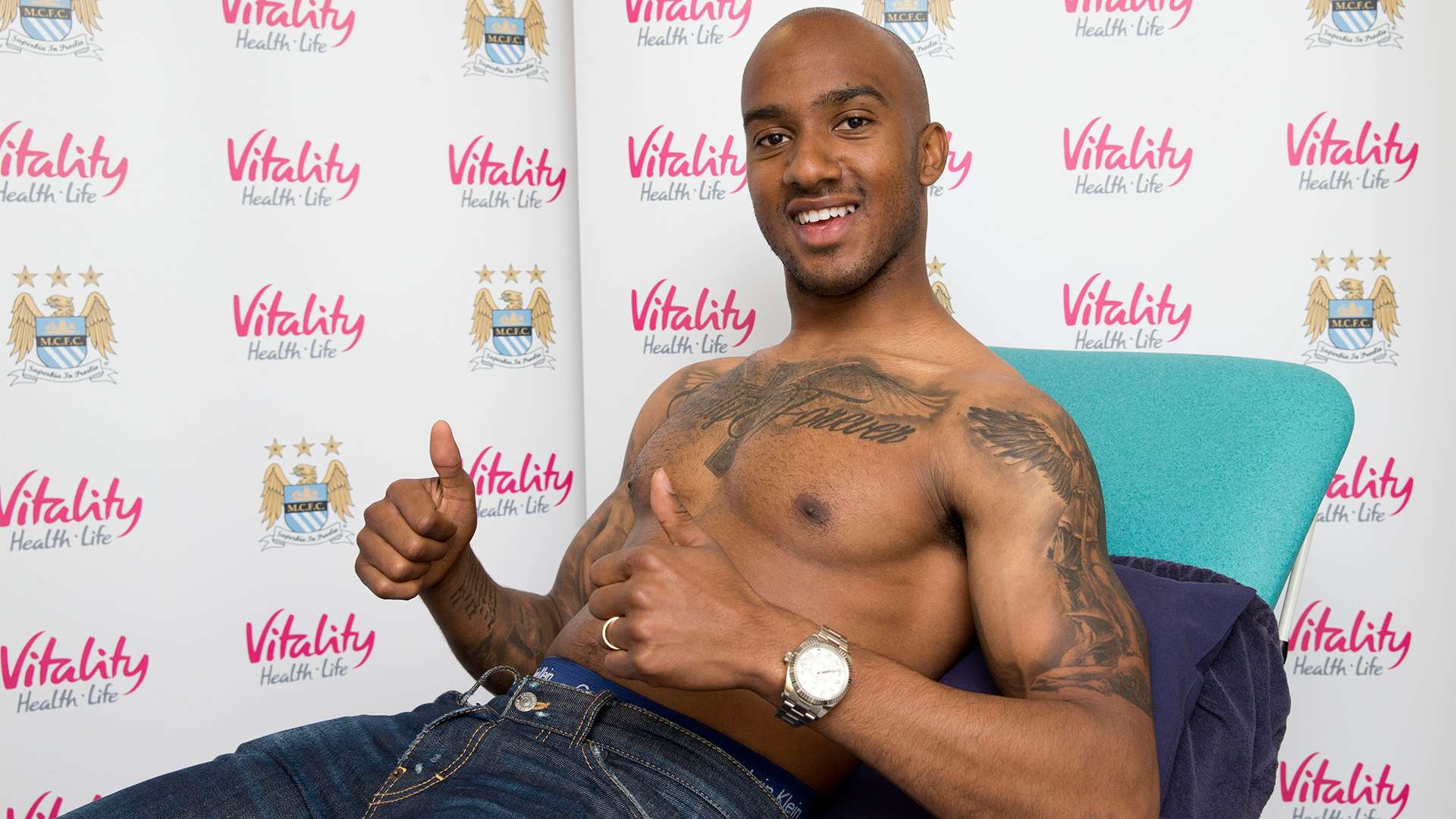 Fabian Delph Man City unveiling