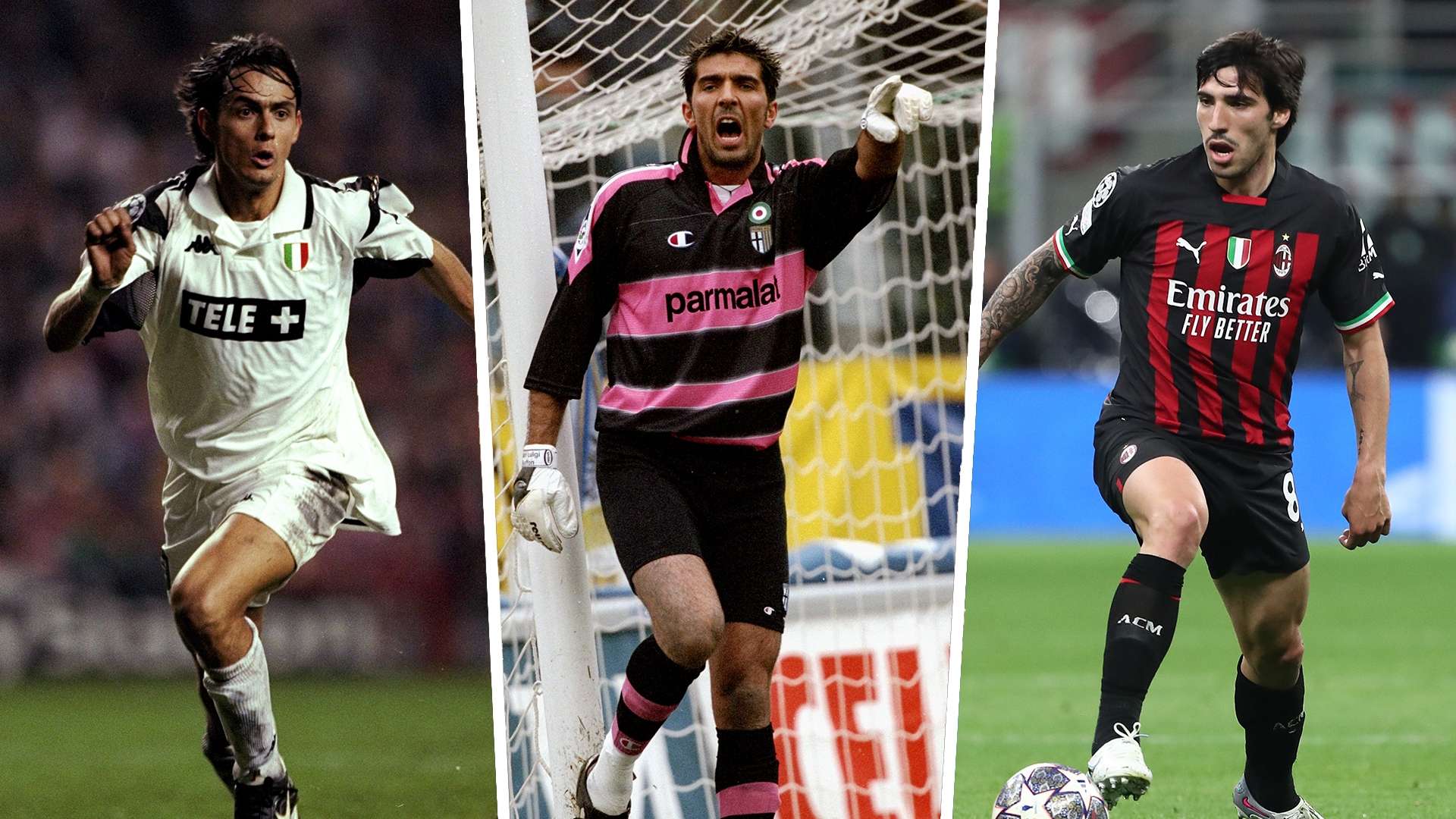 Filippo Inzaghi Gianluigi Buffon Sandro Tonali