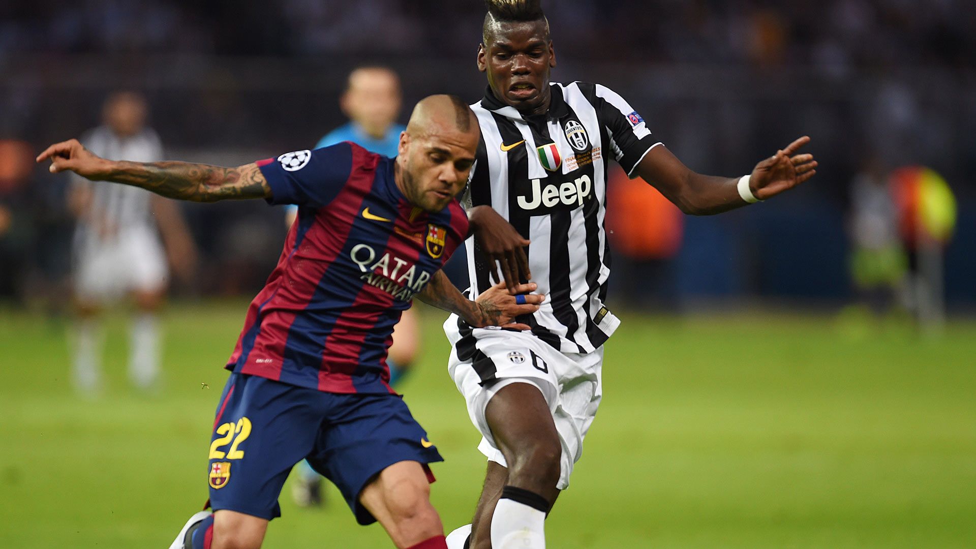 Dani Alves Paul Pogba FC BArcelona Juventus Turin Champions League 06062015