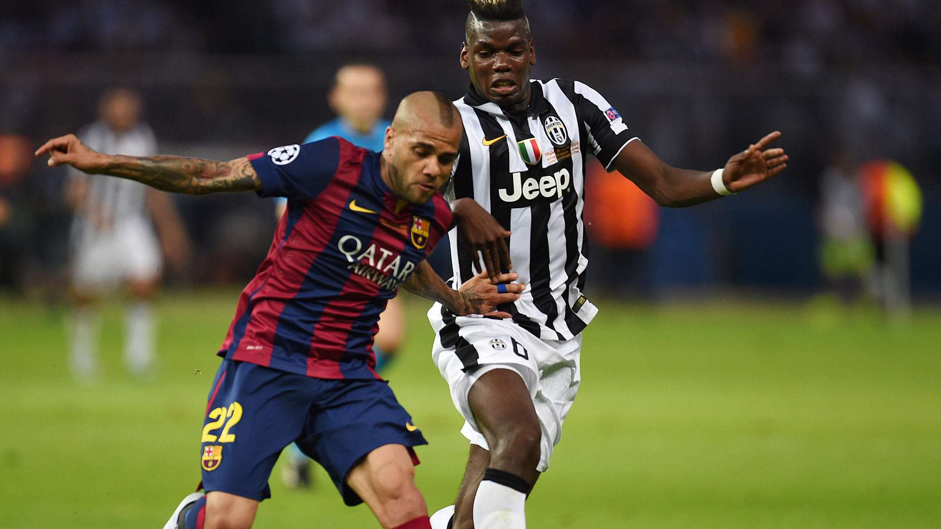 Dani Alves Paul Pogba FC BArcelona Juventus Turin Champions League 06062015