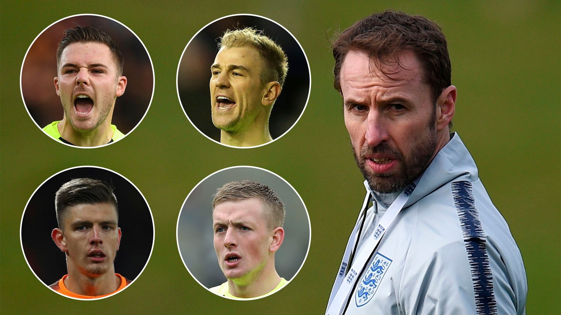 Southgate Pickford Butland Pope Hart England GK GFX