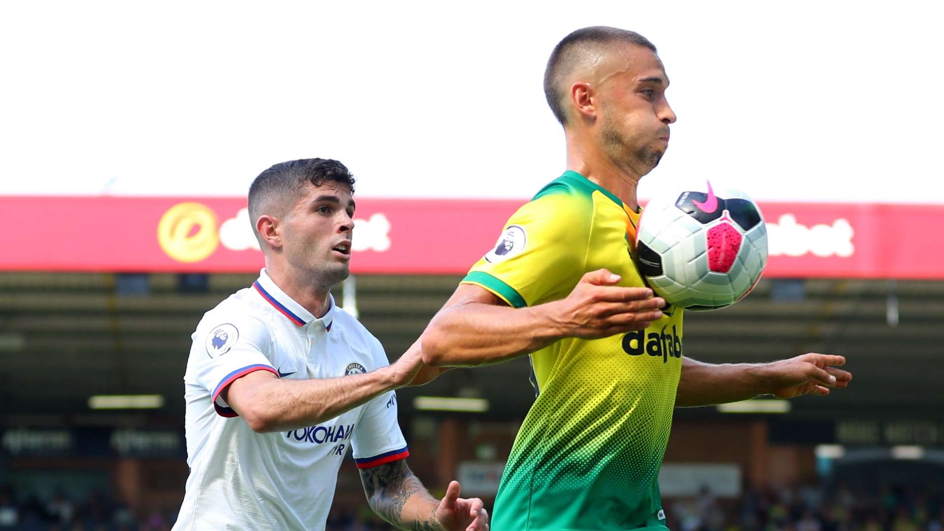 Norwich vs Chelsea, Christian Pulisic, Moritz Leitner