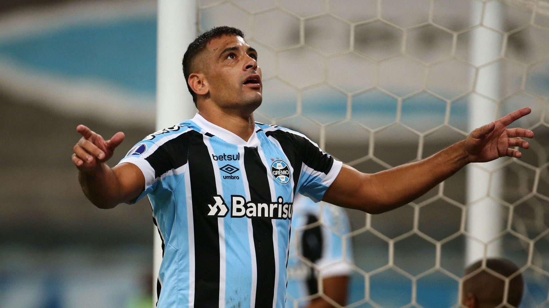 Diego Souza comemora - Grêmio x La Equidad Copa Sul-Americana 22042021