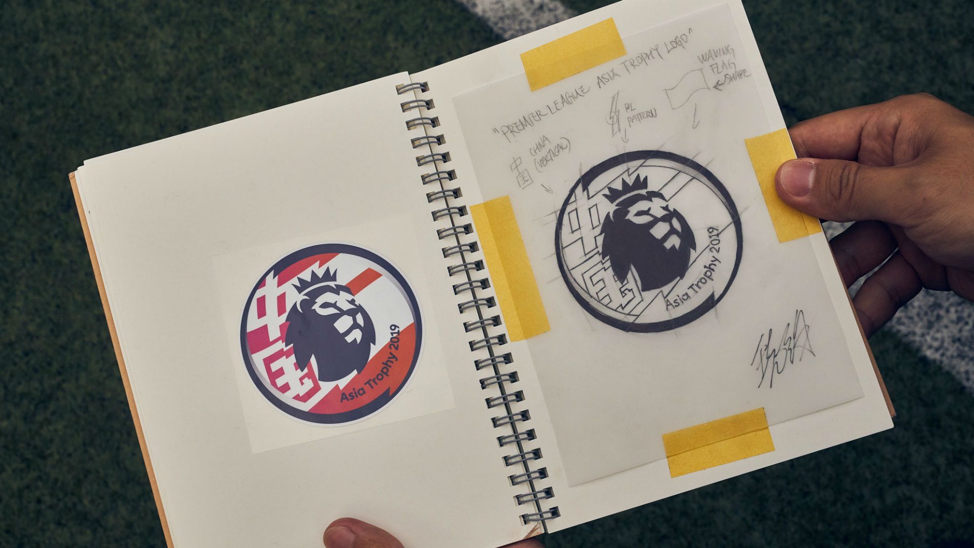 Zhijun Wang sketch Premier League Asia Trophy