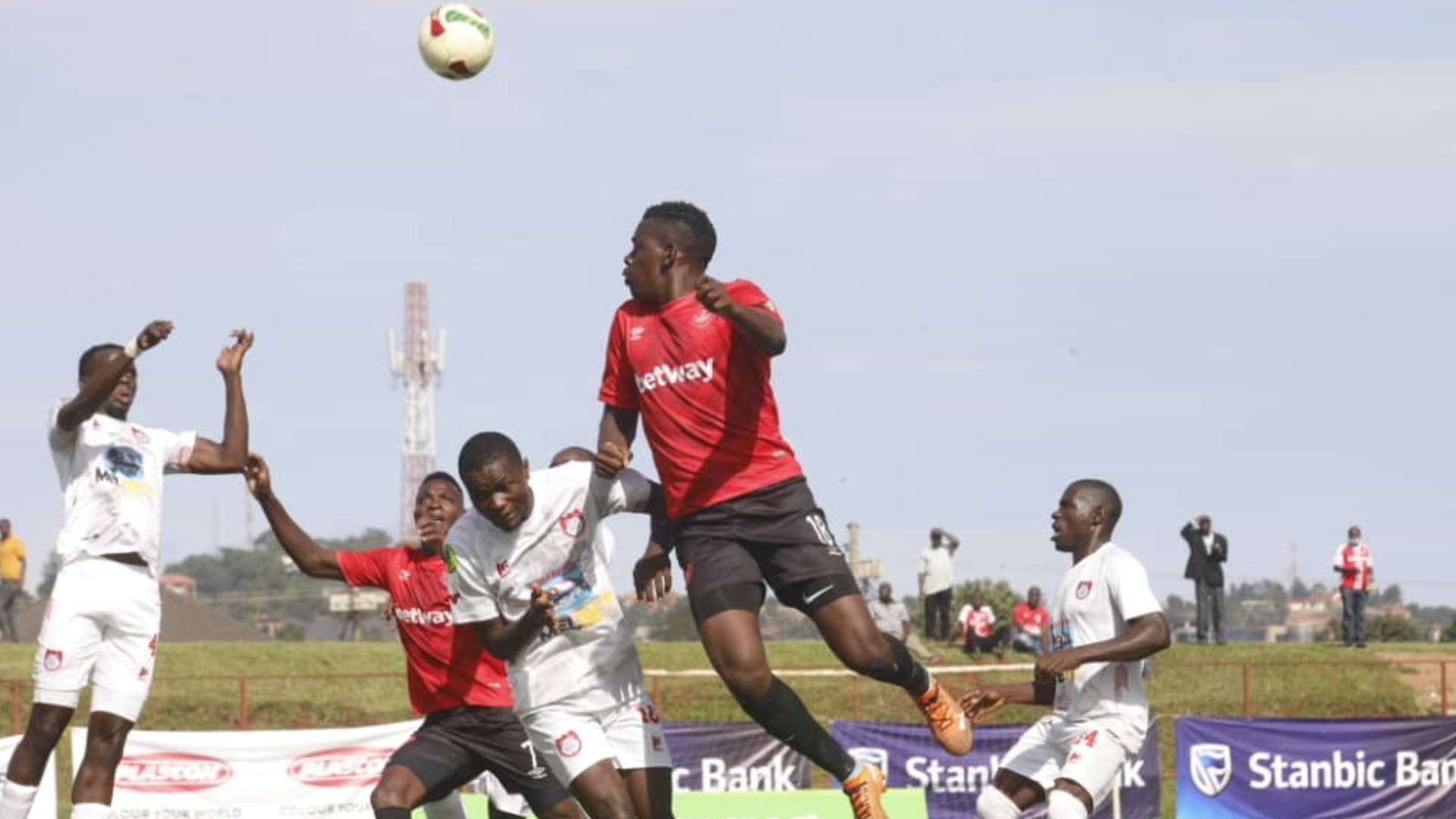 Martin Kiiza of Express FC vs Kyetume FC.