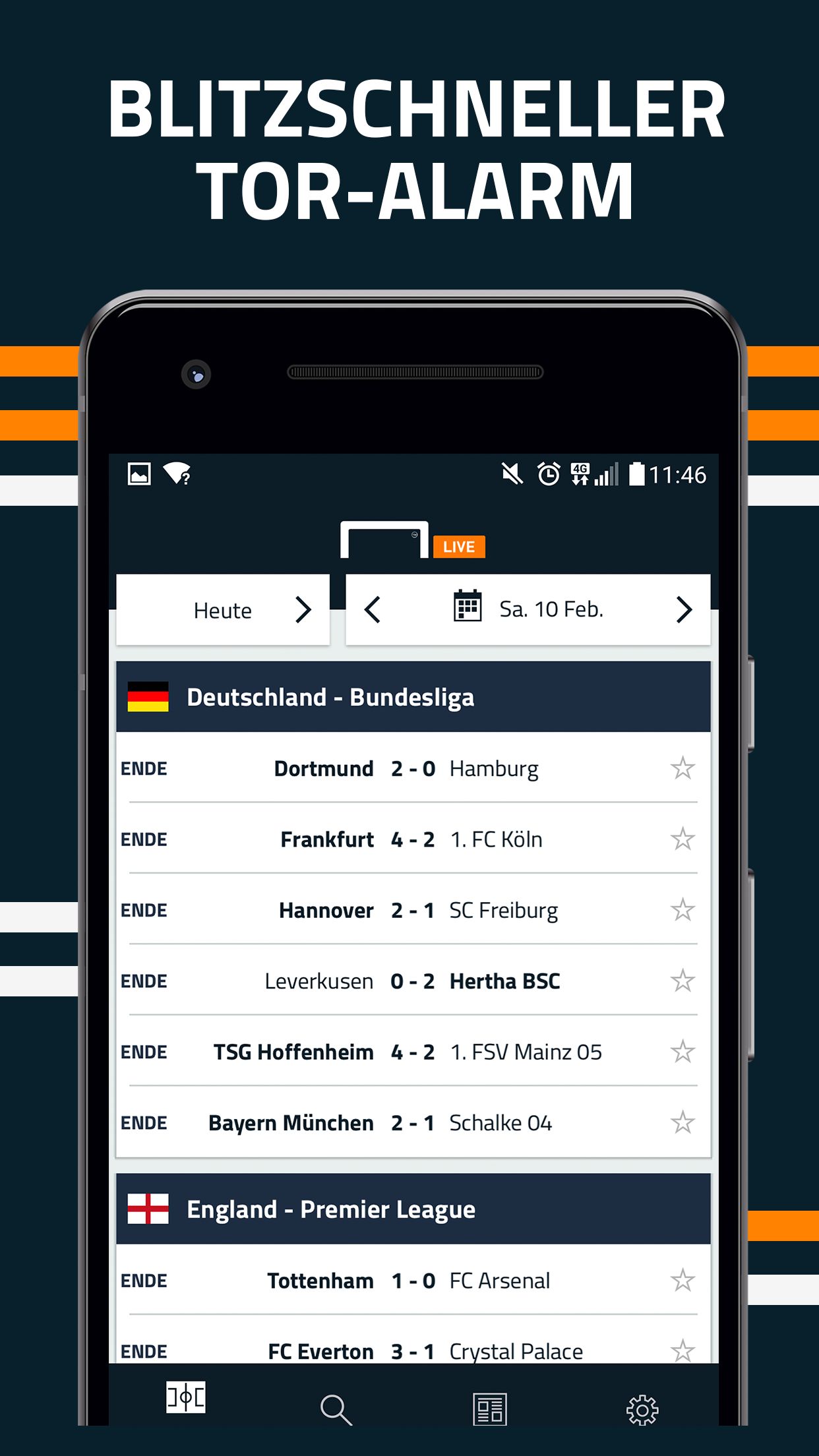 Goal Live Scores App Head-to-Head Blitzschneller Tor-Alarm