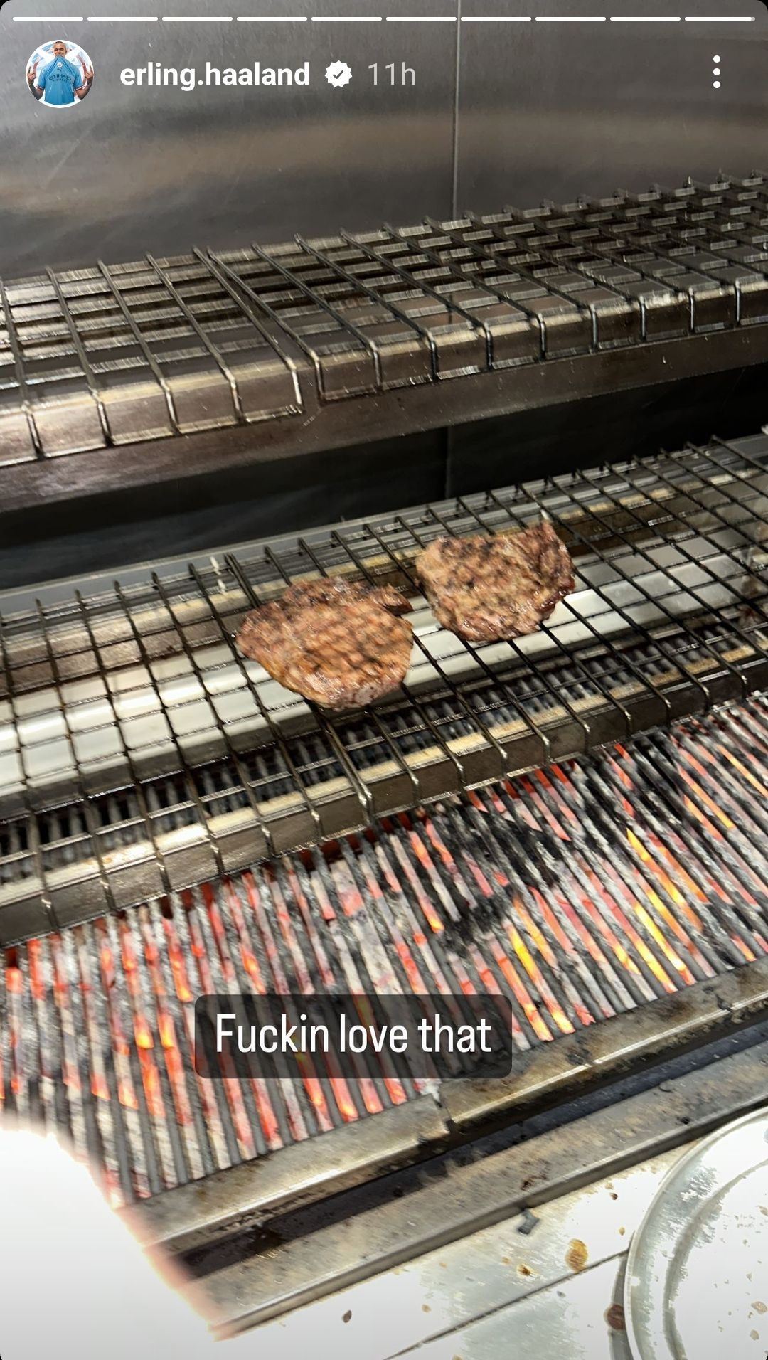 Erling Haaland Instagram story
