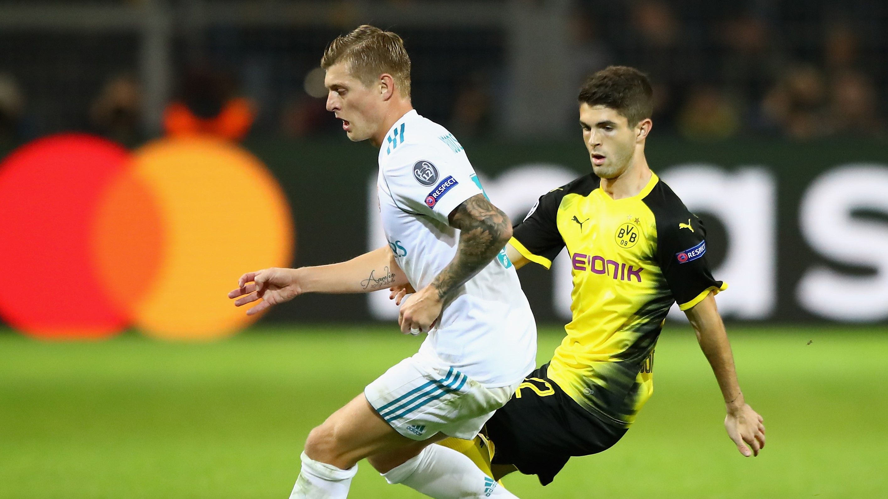Toni Kroos Christian Pulisic Borussia Dortmund Real Madrid UCL 26092017