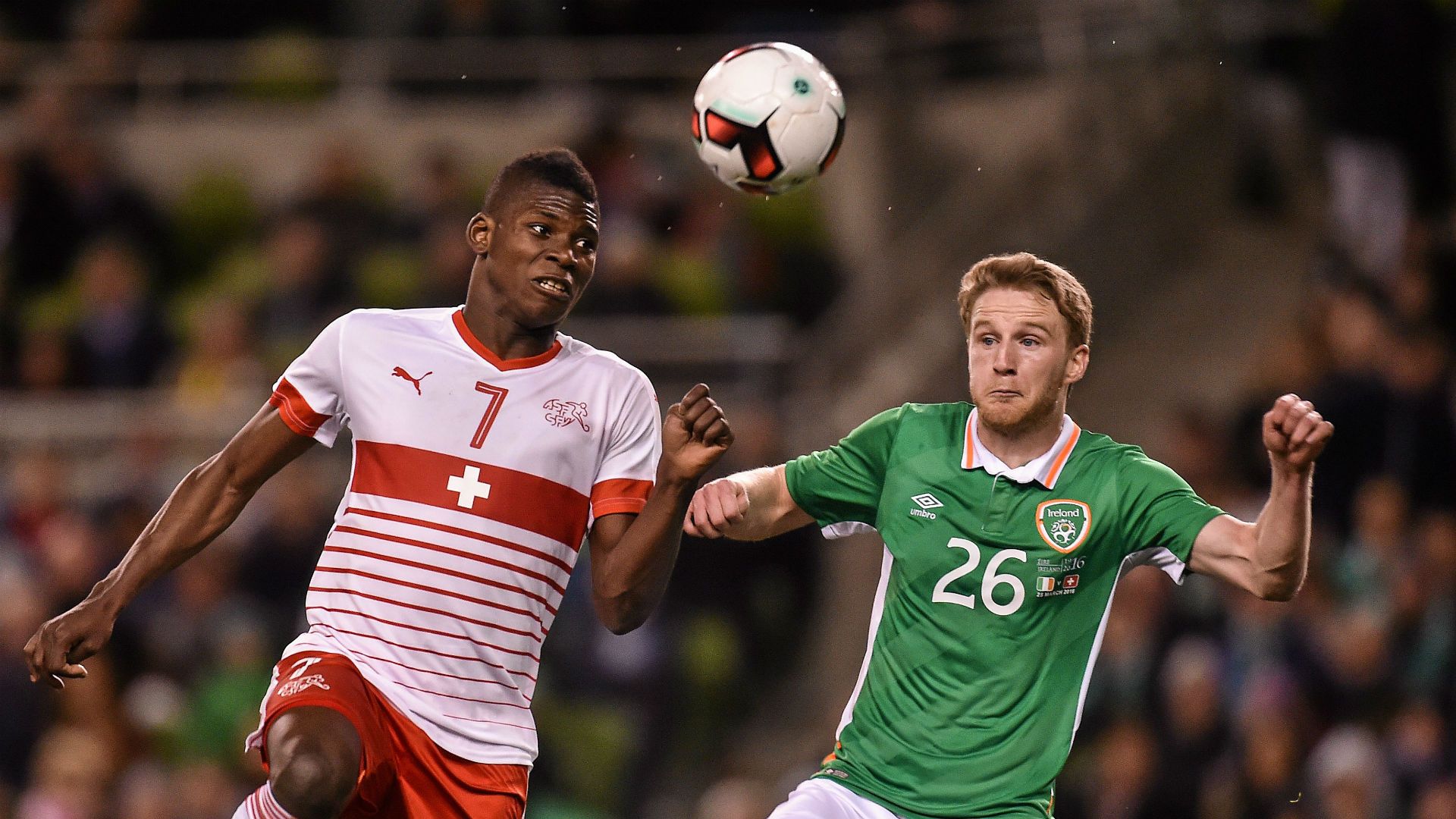 Eunan O'Kane Breel Embolo Republic of Ireland Switzerland 25032016