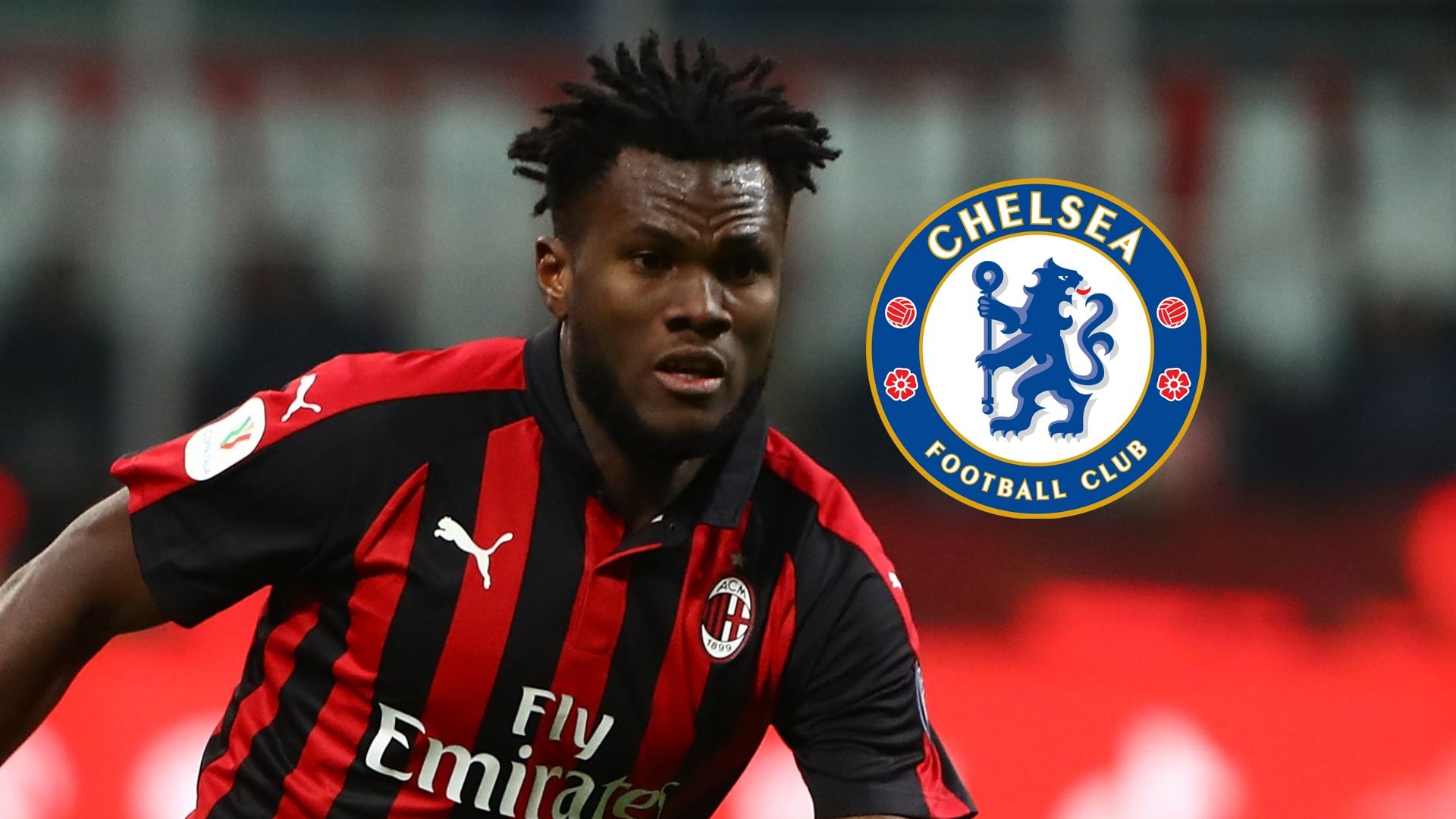 Franck Kessie, AC Milan, Chelsea logo