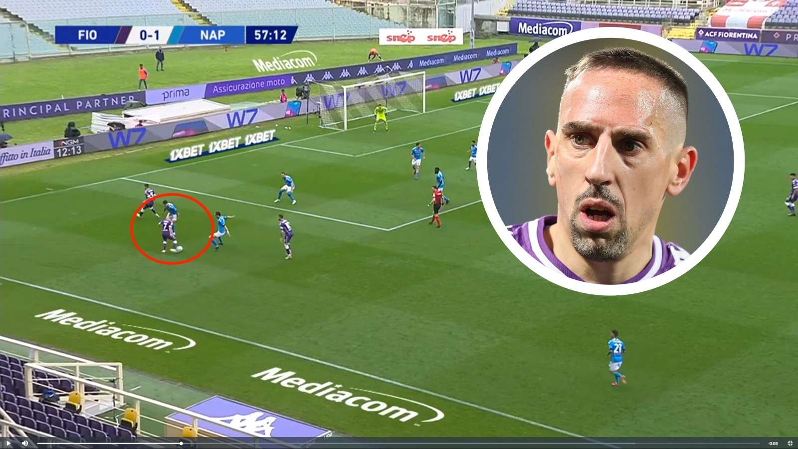 GFX Franck Ribery Fiorentina Napoli 2021