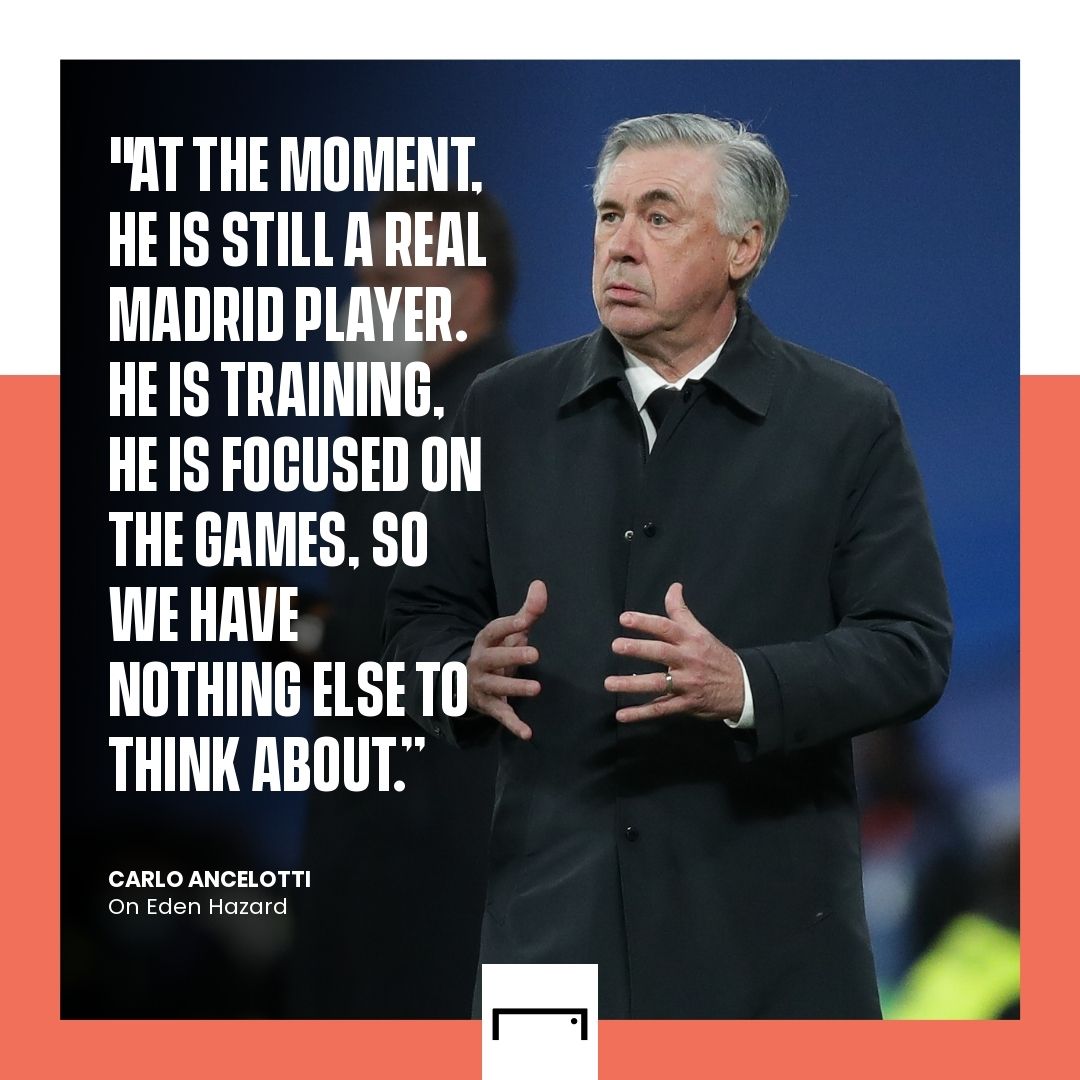 Carlo Ancelotti Eden Hazard Real Madrid 2021-22 GFX