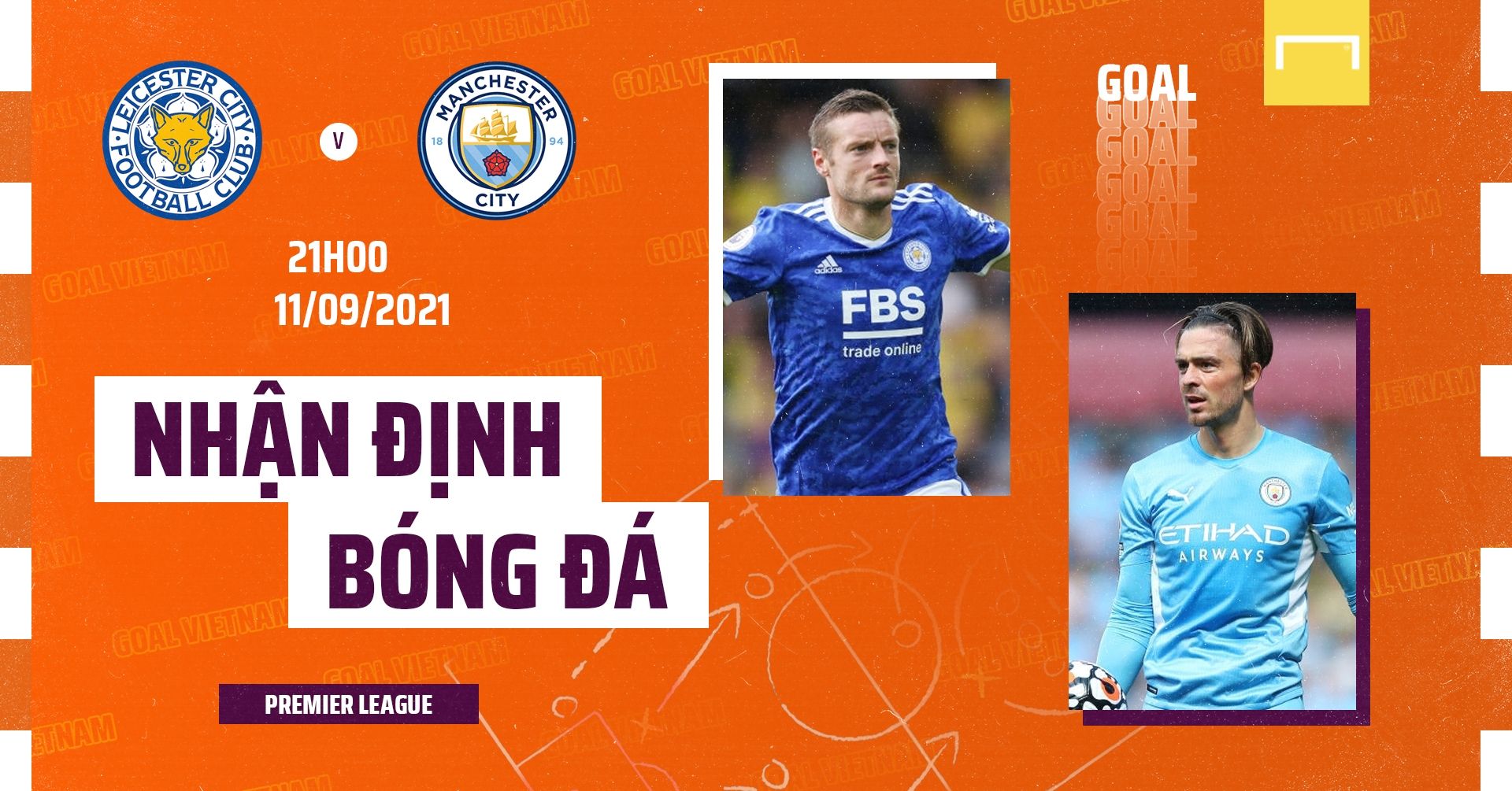 Preview Leicester City vs Manchester City Premier League 2021/22 GFX