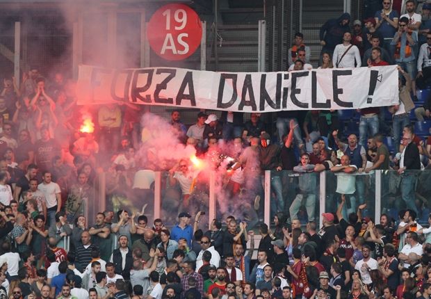 Roma fans vs Juventus Serie A