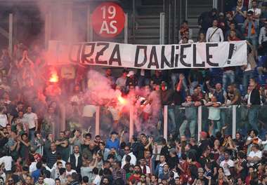 Roma fans vs Juventus Serie A