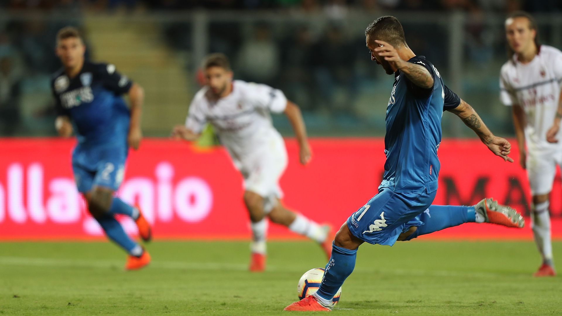 Francesco Caputo goal Empoli Milan