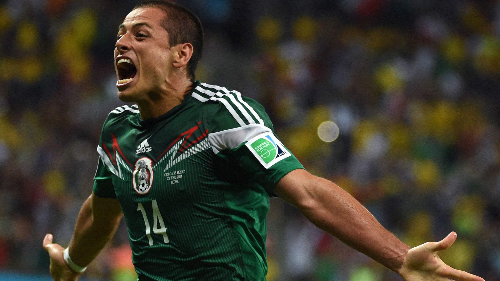Javier Hernandez Mexico Croatia FIFA World Cup 2014