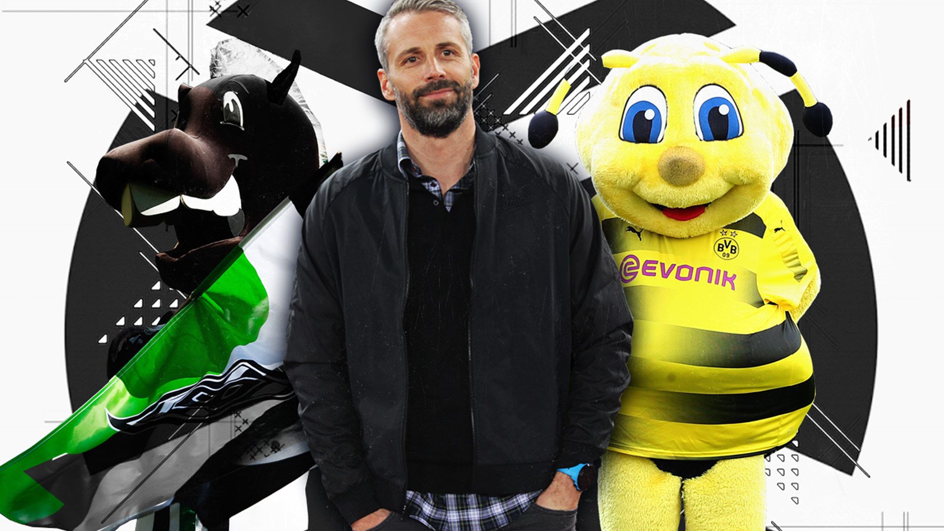 GFX Marco Rose Gladbach Dortmund