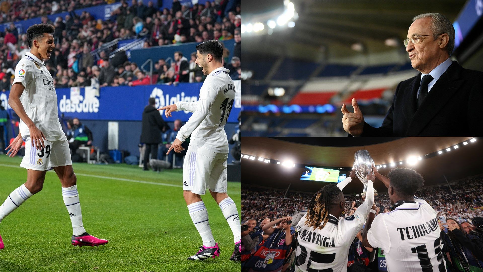 Alvaro, Marco Asensio, Florentino Perez, Eduardo Camavinga, Aurelien Tchouameni, Real Madrid GFX