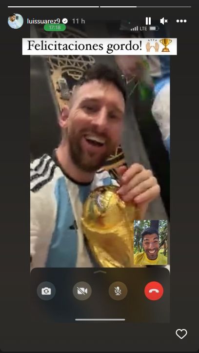 Lionel Messi Luis Saurez Facetime