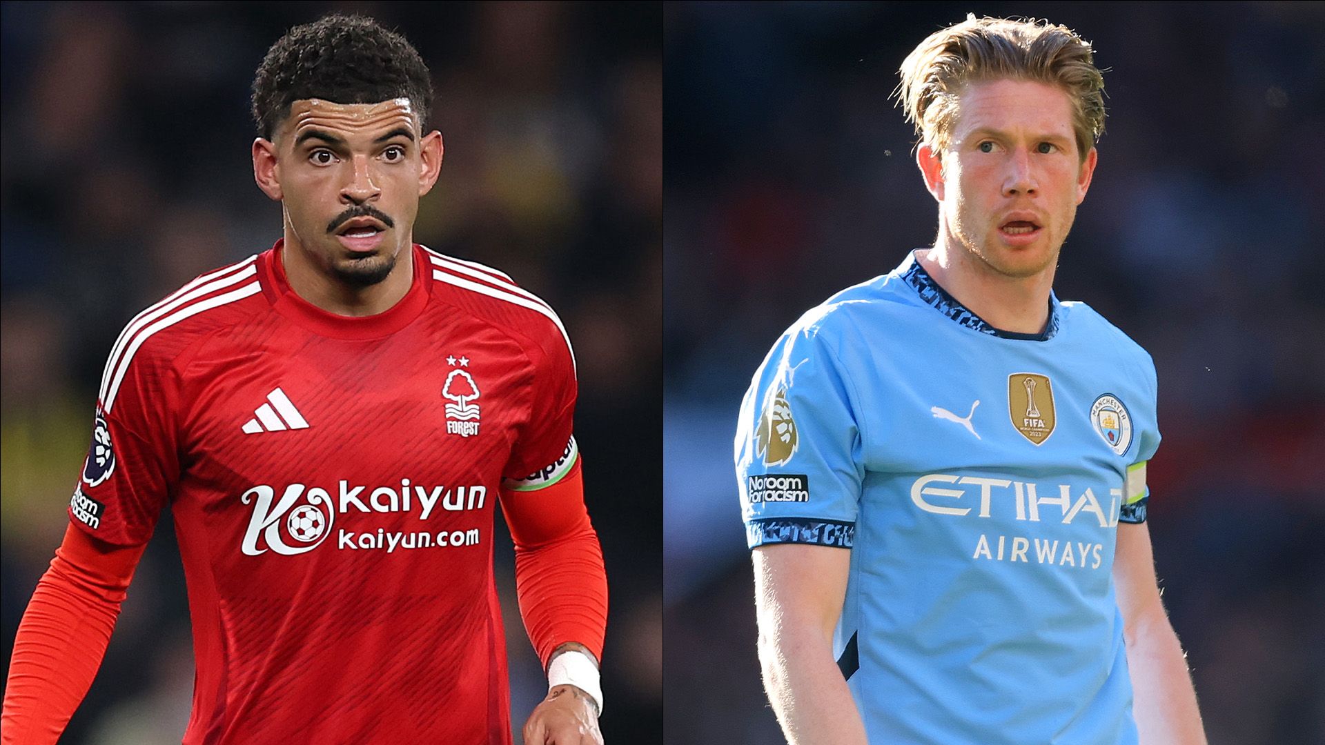 Morgan Gibbs-White Nottingham Forest Kevin De Bruyne Man City