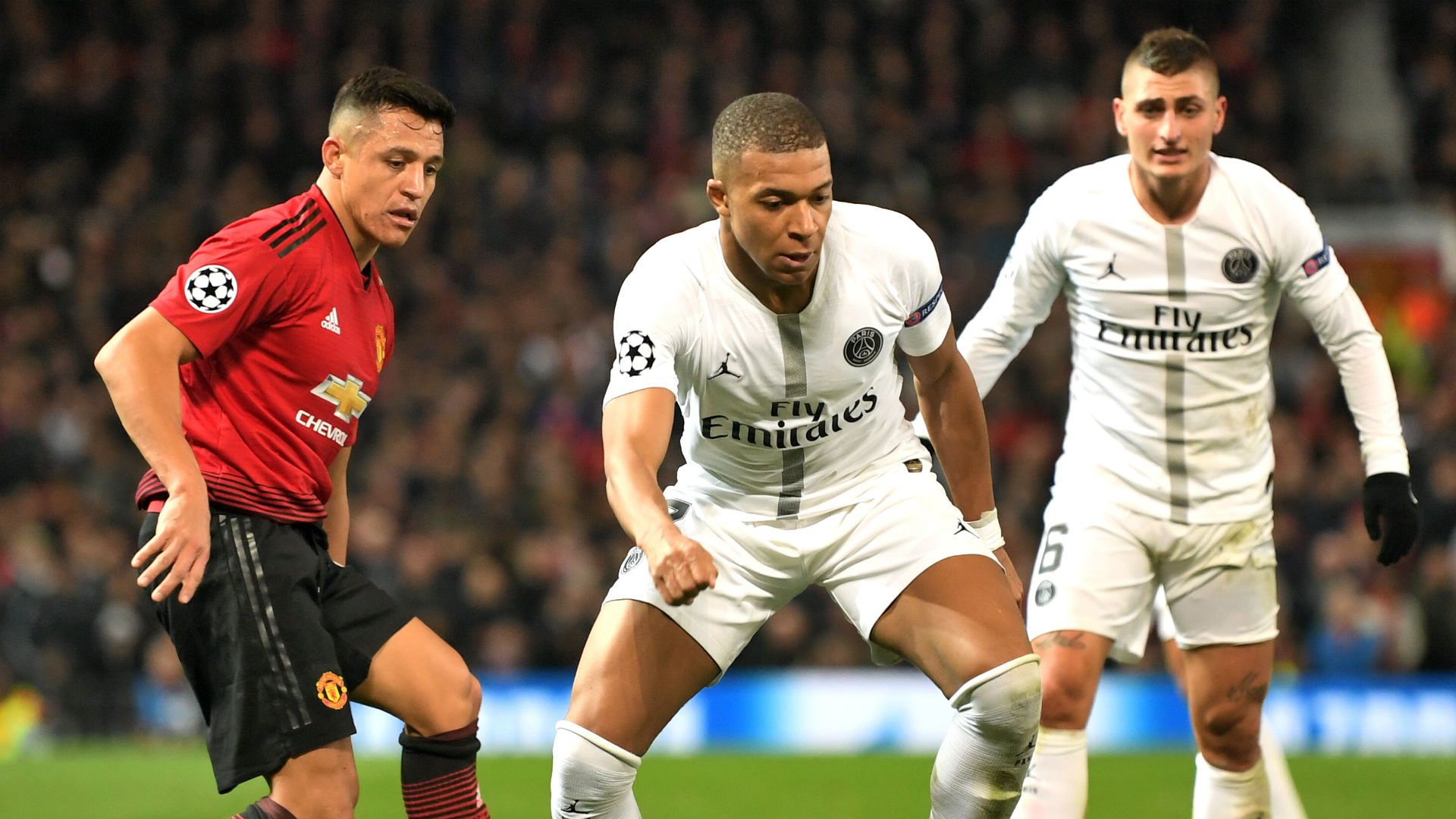 Alexis Sanchez Kylian Mbappe Marco Verratti Manchester United PSG 120219