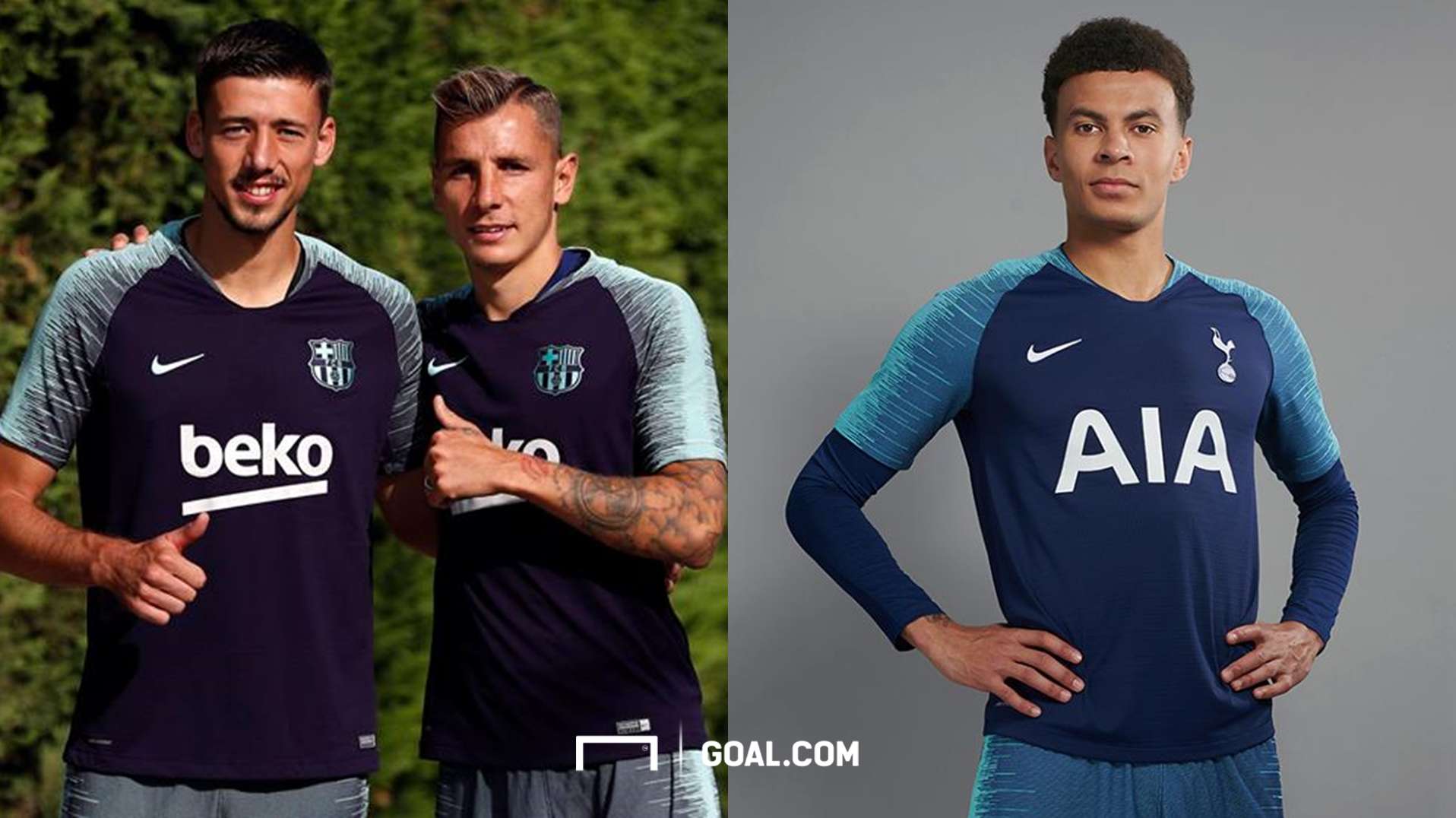 Tottenham away kit Barelona training kit