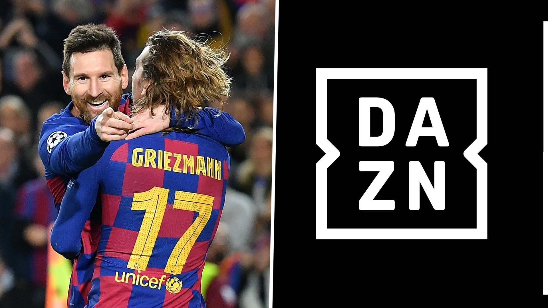 GFX Messi Barcelona Champions League DAZN