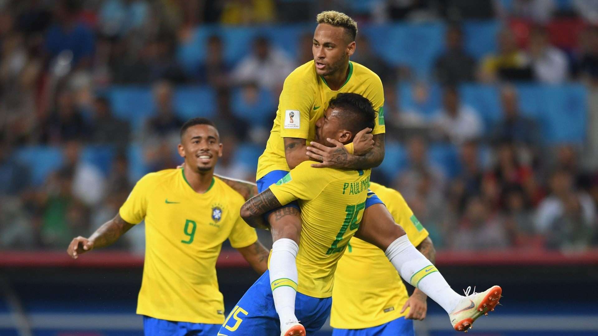 Copa 2018 Brasil x Sérvia Paulinho Neymar Gabriel Jesus